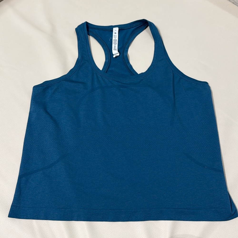 NWT Lululemon swiftly tech racerback tank race length BLUE Size 14